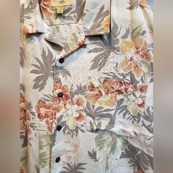 Havana Jack's Cafe XXL Silk Short Sleeve Button Front Hawaiian Shirt - Picture 4 of 5